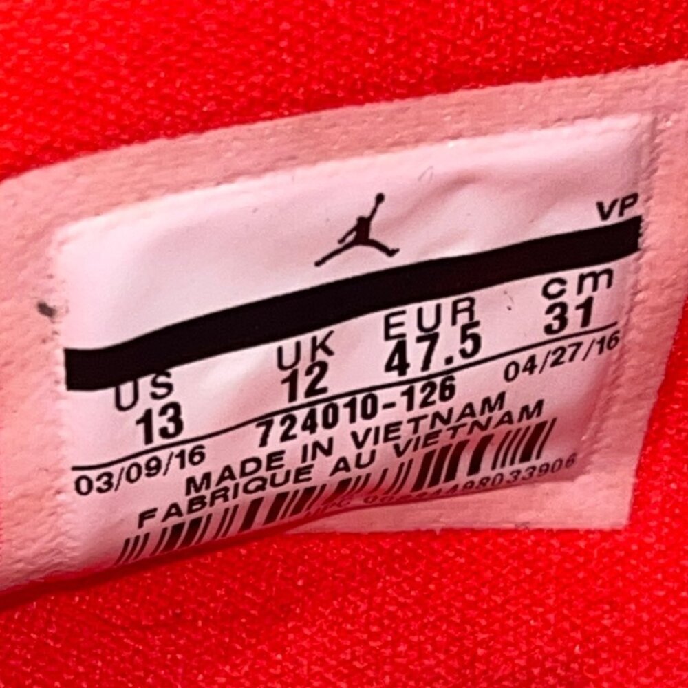 Nike Air Jordan Eclipse Red & Gray Mesh Mens Sneakers Size 13 C328 - Picture 5 of 13